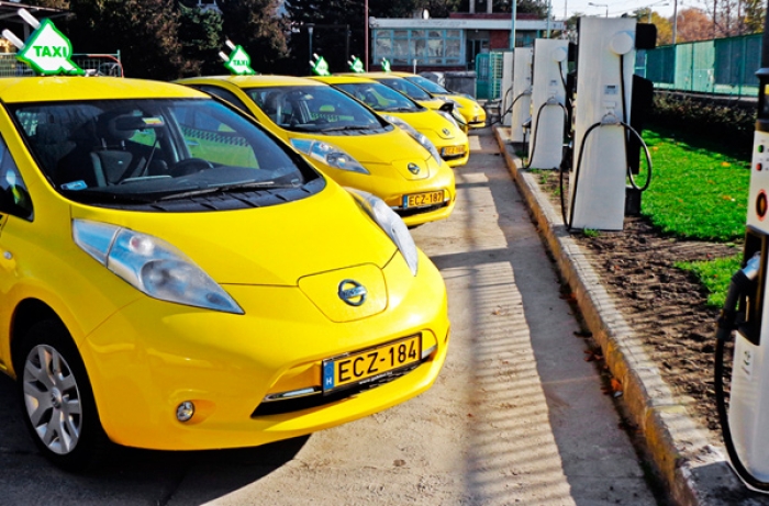 Nissan electric taxi around the world