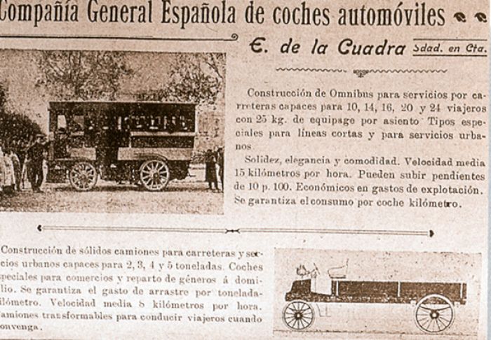 Elektrischer Bus in Barcelona 1900 - Autobús eléctrico de 1900