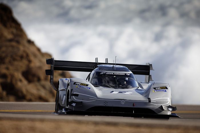Volkswagen won Pikes Peak International with an electric racing car