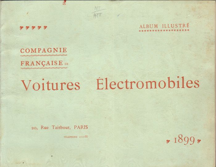 Catálogo Coches Eléctricos de 1899