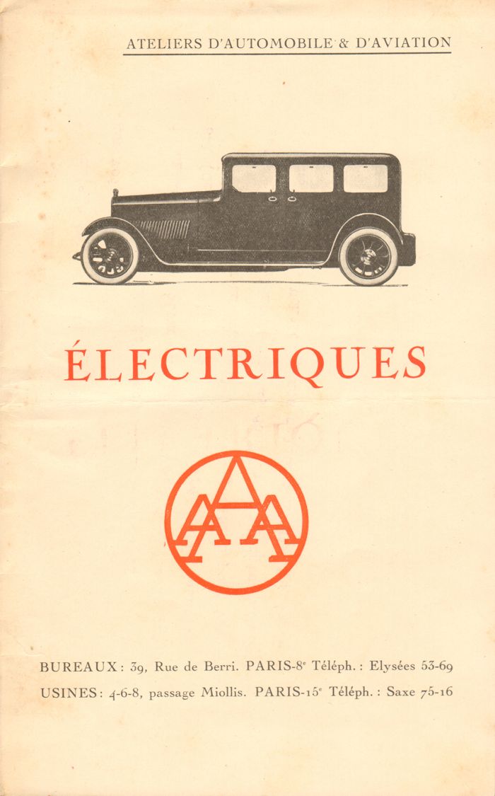 AAA French electric limousine from 1919