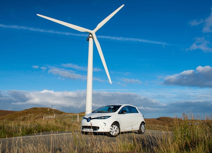 La energía del viento propulsa a los Renault