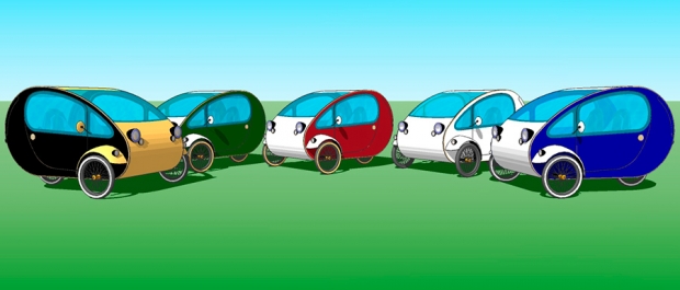 Mö, an electric bicycle car with pedals