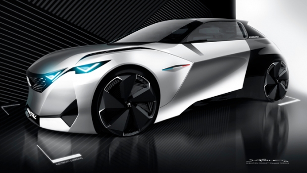 Peugeot Fractal, an electric urban coupe