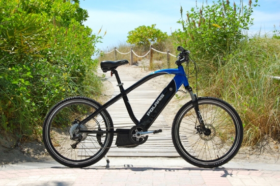 Polaris con la bicicleta eléctrica